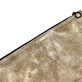 Pochette cuir daim doré métallisé – petit modèle 5