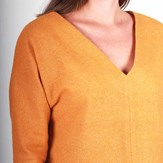 Pull moutarde en laine vierge - Edith 3