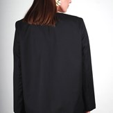 Veste de tailleur noire en laine froide - Jeanne 4