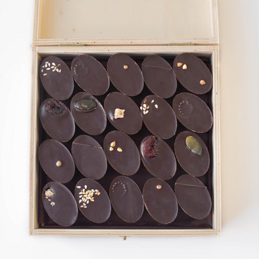Ma boîte en bois de 20 chocolats bio