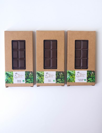 Mon pack dégustation tablettes de chocolat bio praliné