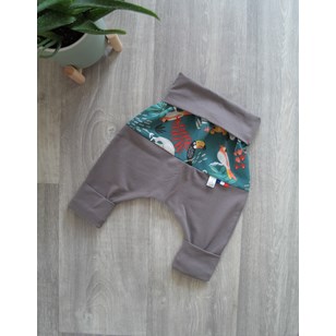 Pantalon pour bébé esprit sarouel évolutif 0-2 ans en coton 100% biologique, ADAM