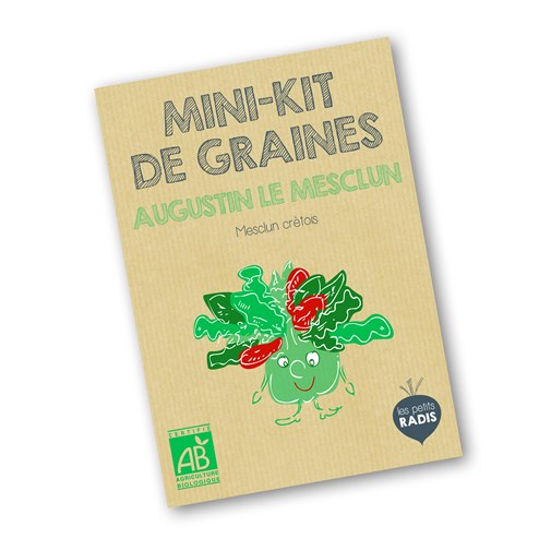 Mini-kit de semis - Graines de mesclun BIO - Augustin le mesclun