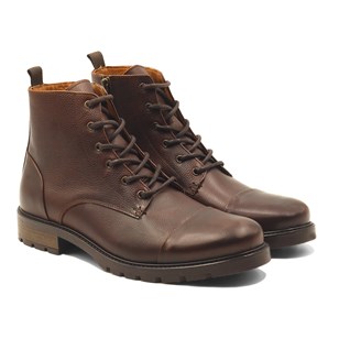 Ranger boots cuir grainé marron