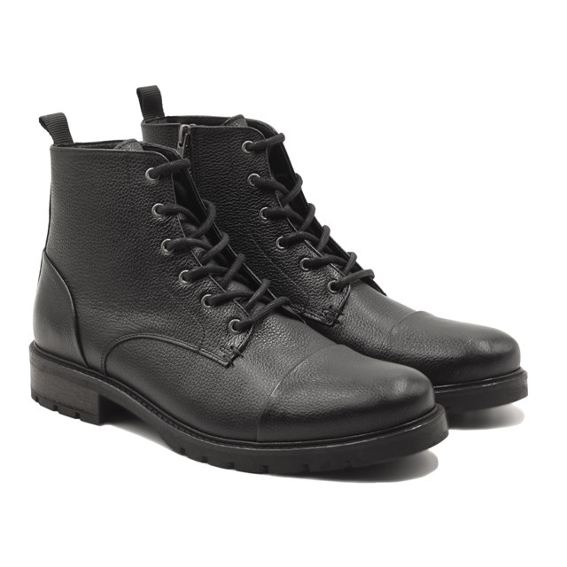 Ranger boots cuir grainé noir 2