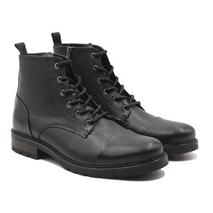 Ranger boots cuir grainé noir