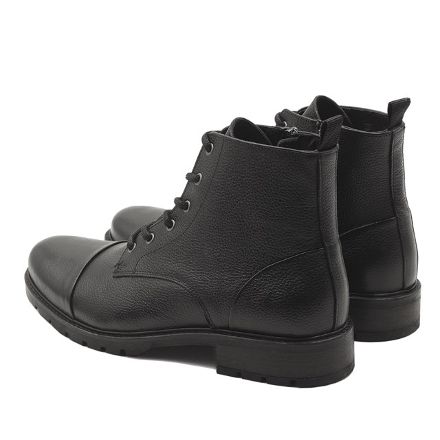 Ranger boots cuir grainé noir 3