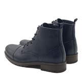Ranger boots cuir grainé bleu 3