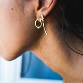 Bouclesd'oreilles, bronze, dorées, Bresma, earrings, sustainable
