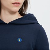 sweat-ecclo-capuche-bleu-bi-ton-femme-Made-in-France-et-coton-upcyclé-recyclé-dreamact-logo