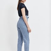 pantalon-taille-haute-bleu-ecclo-femme-Made-in-France-et-coton-upcyclé-recyclé-dreamact-coté