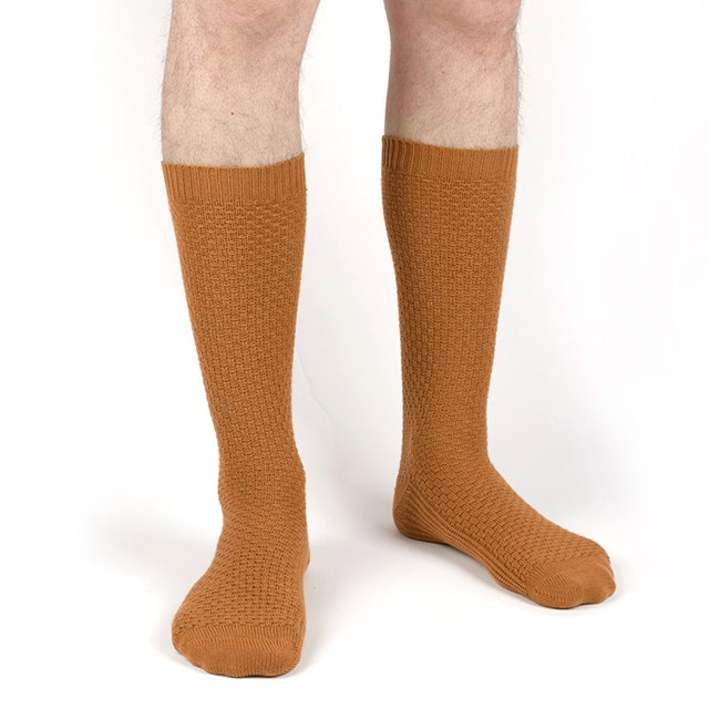 Chaussettes moutarde homme