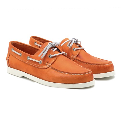 Chaussures Bateau cuir orange