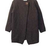 Manteau en laine reyclée - café 6
