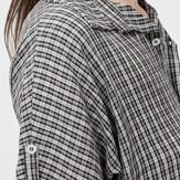 chemise-femme-ecclo-à-carreaux-Made-in-France-et-upcyclé-recyclé-dreamact-epaule-droite