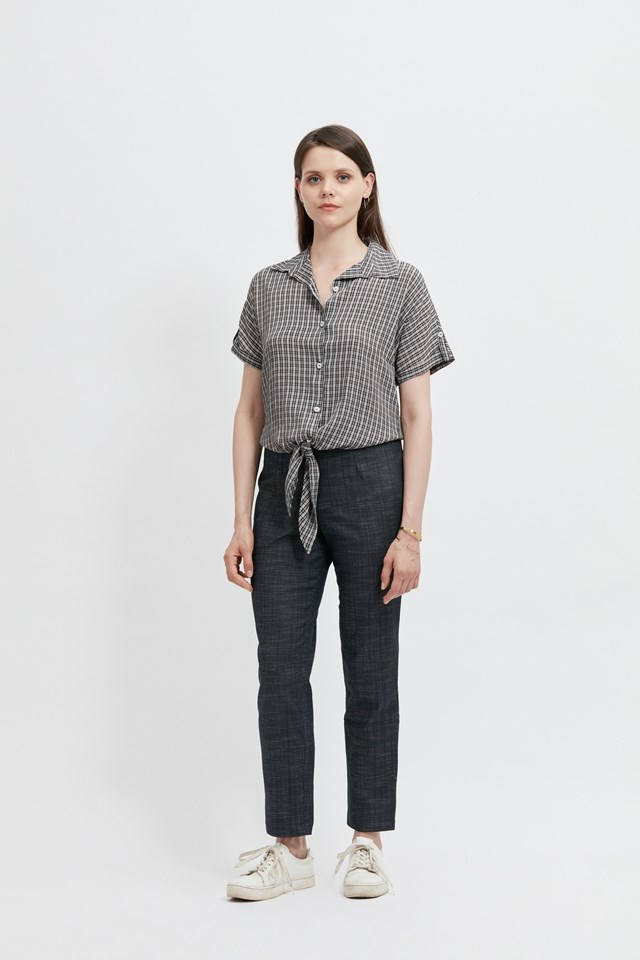 chemise-femme-ecclo-à-carreaux-Made-in-France-et-upcyclé-recyclé-dreamact-face