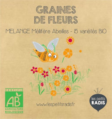 Mini-Kit de semis - graines de fleurs mellifères bio pour attirer les abeilles 4