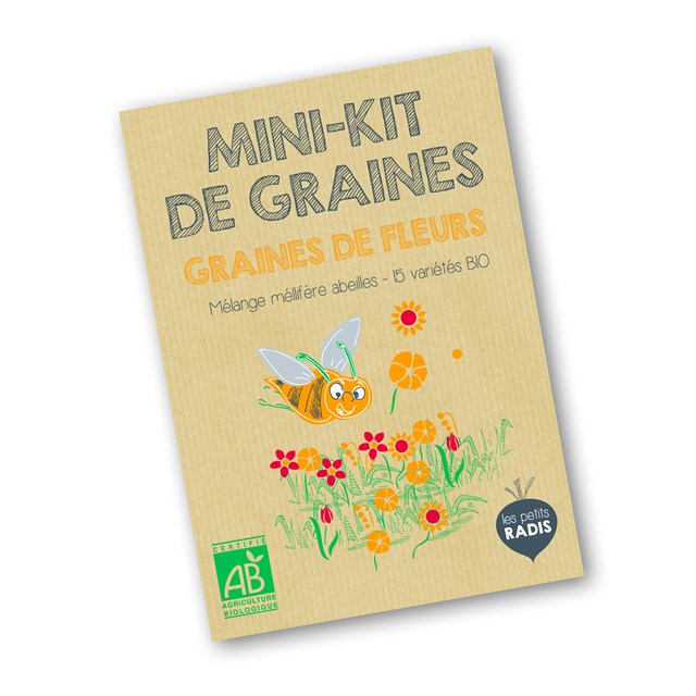 Mini-Kit de semis - graines de fleurs mellifères bio pour attirer les abeilles 5