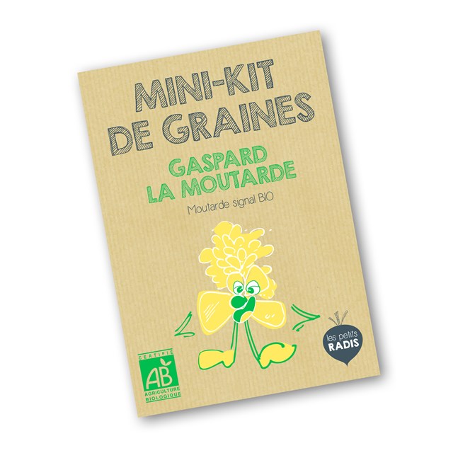 Mini-kit de semis - graines de moutarde bio - Gaspard la moutarde 5