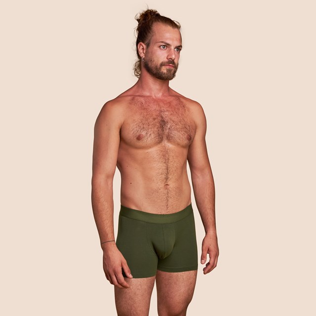 Boxer confortable vert kaki pour hommes