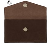 Pochette enveloppe cuir upcyclé marron 3
