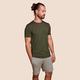T-shirt vert kaki confortable pour hommes