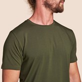 T-shirt vert kaki confortable pour hommes