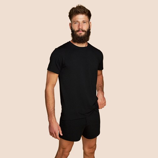 T-shirt coton & micromodal noir