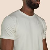 t-shirt blanc crème pour homme micromodal