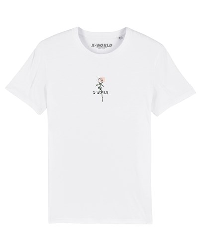 T-shirt - "Rose" - Blanc