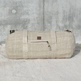 sac polochon écologique en chanvre upcyclé - Ujwalo écru - Vue Face