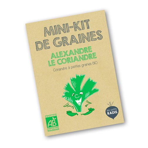 Mini-kit de semis - graines de coriandre bio - Alexandre la Coriandre