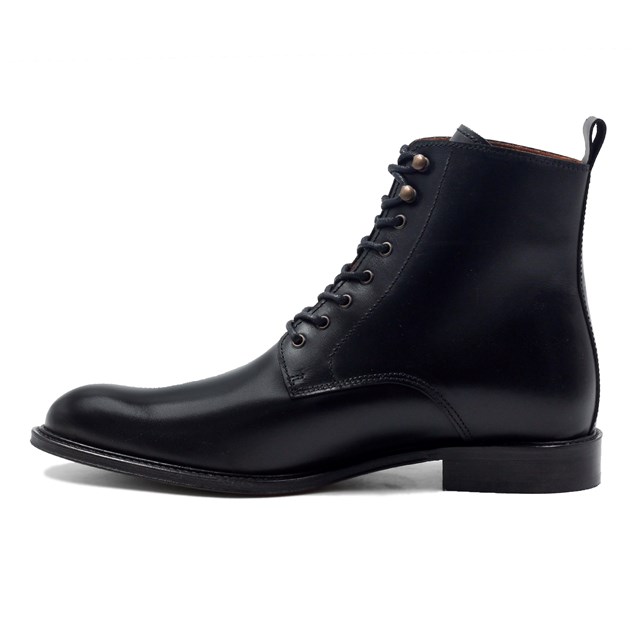 Boots à lacets cuir noir 6
