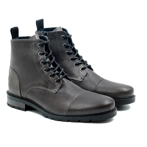 Ranger boots cuir grainé gris