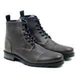 Ranger boots cuir grainé gris 2