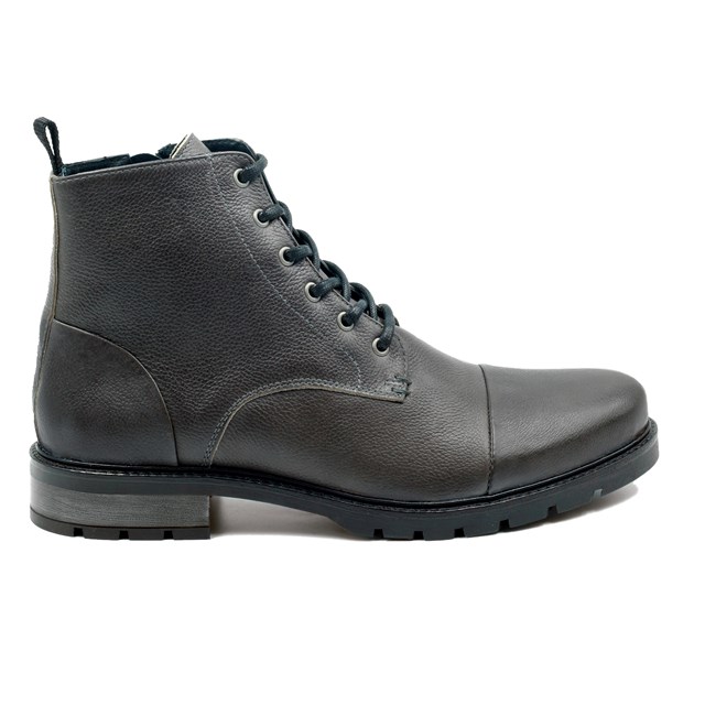 Ranger boots cuir grainé gris 5
