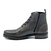 Ranger boots cuir grainé gris 6