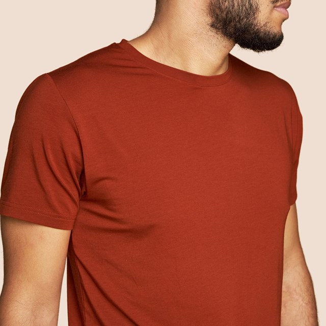 T-shirt coton & micromodal rouille 5