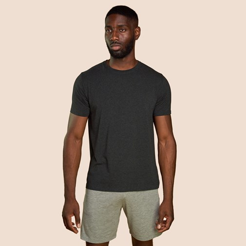 T-shirt coton & micromodal gris anthracite