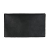 Pochette enveloppe cuir upcyclé noir & gris métallisé 5