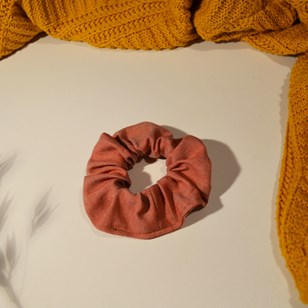 Chouchou rose terracotta en coton bio