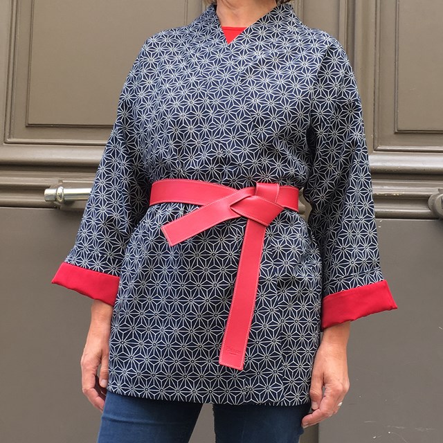 Veste kimono en coton indigo japonais 5