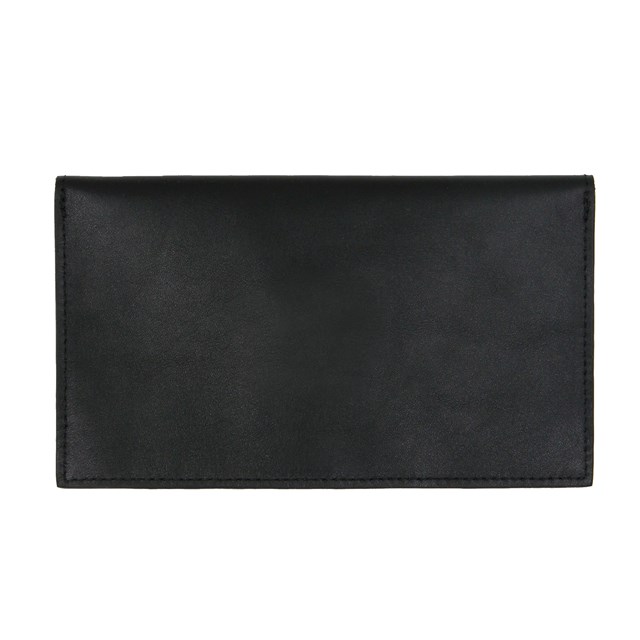 Pochette enveloppe cuir upcyclé noir 5