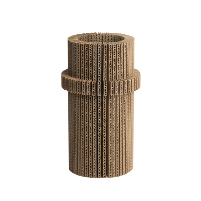 Vase en carton "cache-cache" cylindre 3