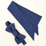 "Pack Elle & Lui" Noeud papillon & Mini Foulard - Bleu 2