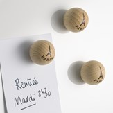 Boîte de 3 boules magnétiques en bois : Paris naturel 2