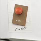 Boîte de 3 boules magnétiques en bois : orange - rose - bordeaux 3