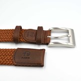 ceinture-hommes-femmes-made-in-france-tressée-élastique--embouts-en-cuir5-marron-cognac