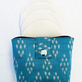 Kit nomade de cotons lavables - Soie Bleue 2