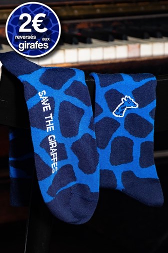 Chaussettes pour homme - girafon bleu